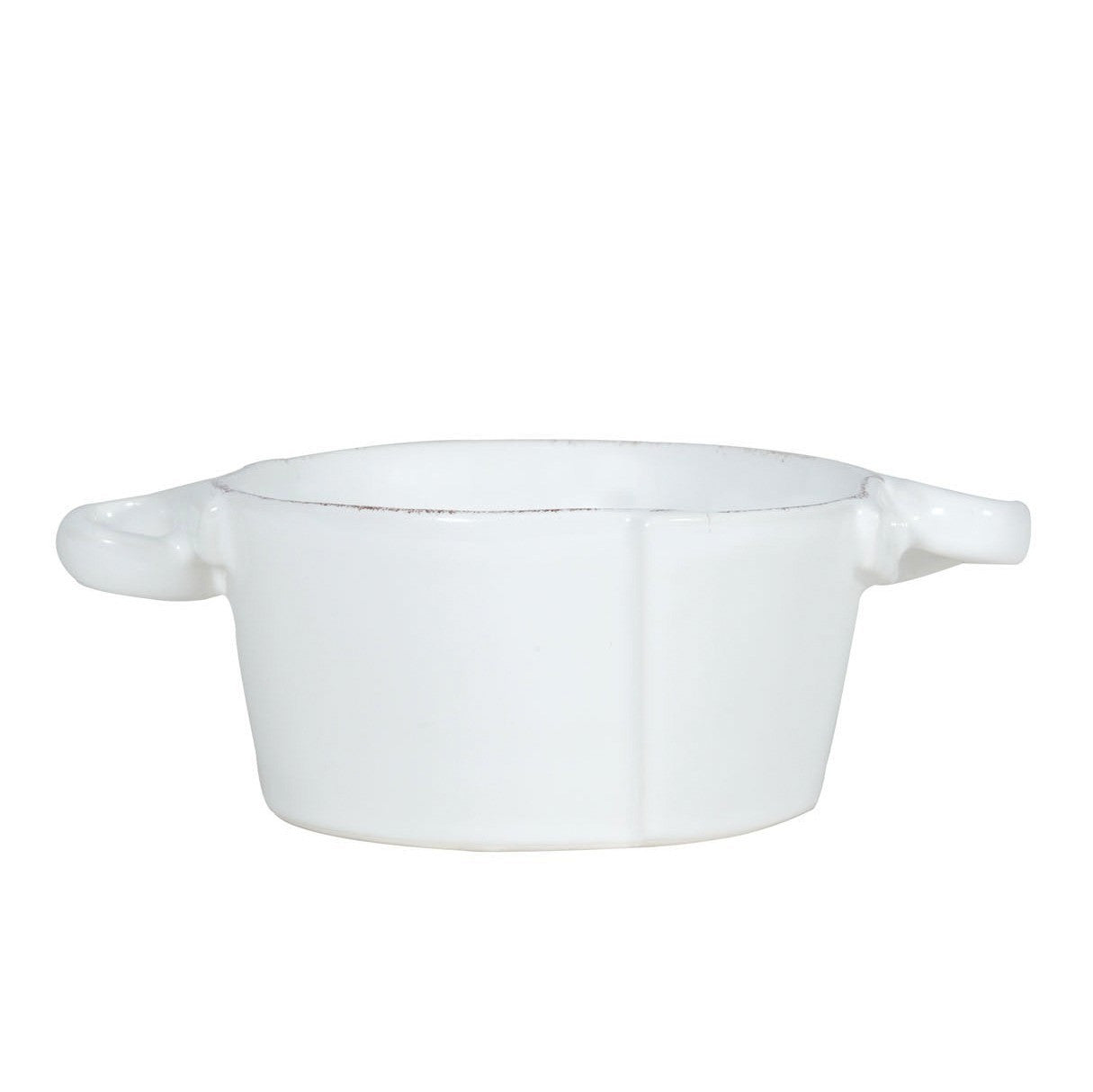 VIETRI: Lastra White Small Handled Bowl - tops-selection.shop