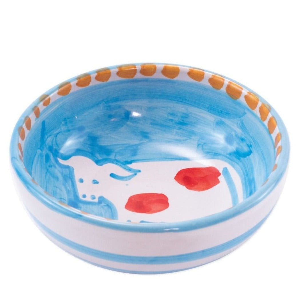 VIETRI: CAMPAGNA Mucca Small Condiment/Olive Oil Dipping Bowl - tops-selection.shop