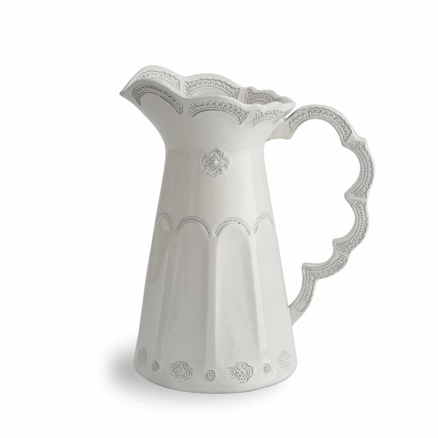 ARTE ITALICA: Merletto Antique Scalloped Pitcher - tops-selection.shop
