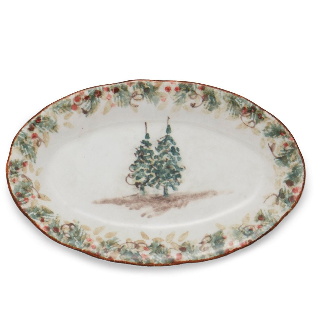 ARTE ITALICA: Natale Small Oval Tray - tops-selection.shop
