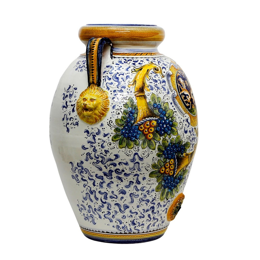 MAJOLICA CORNUCOPIA: Extra large Orcio Montelupo - tops-selection.shop
