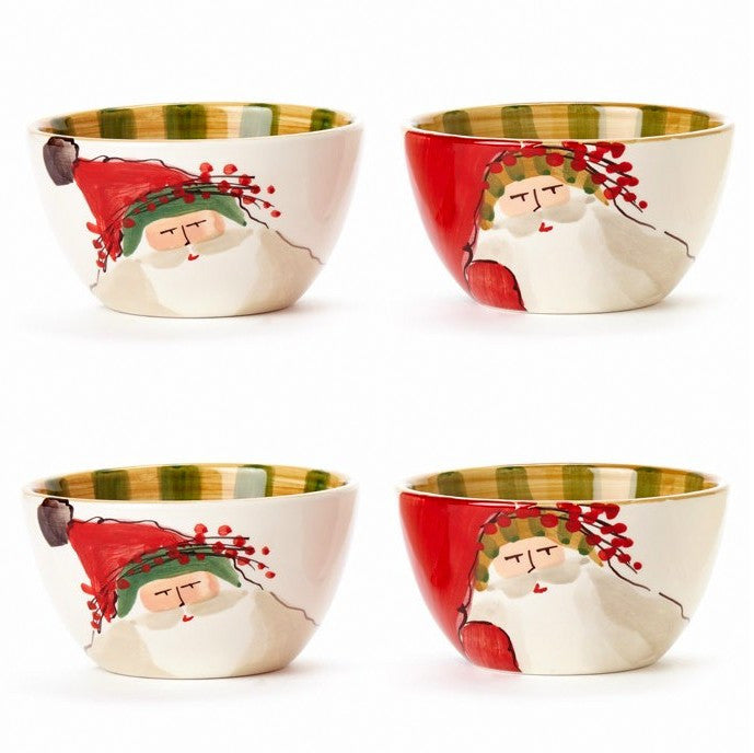 VIETRI: OLD ST. NICK ASSORTED CEREAL BOWLS - SET OF 4 - tops-selection.shop