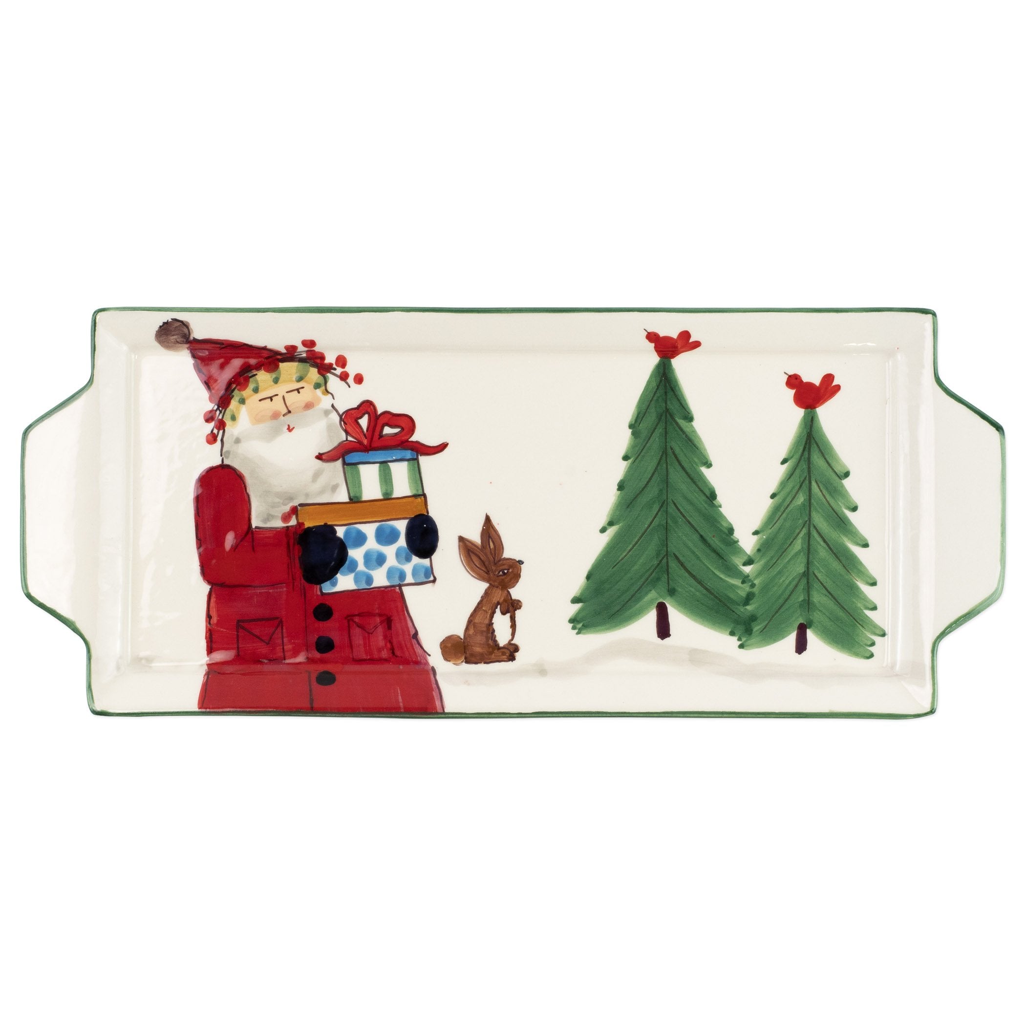 VIETRI: Old St. Nick Handled Rectangular Platter - tops-selection.shop