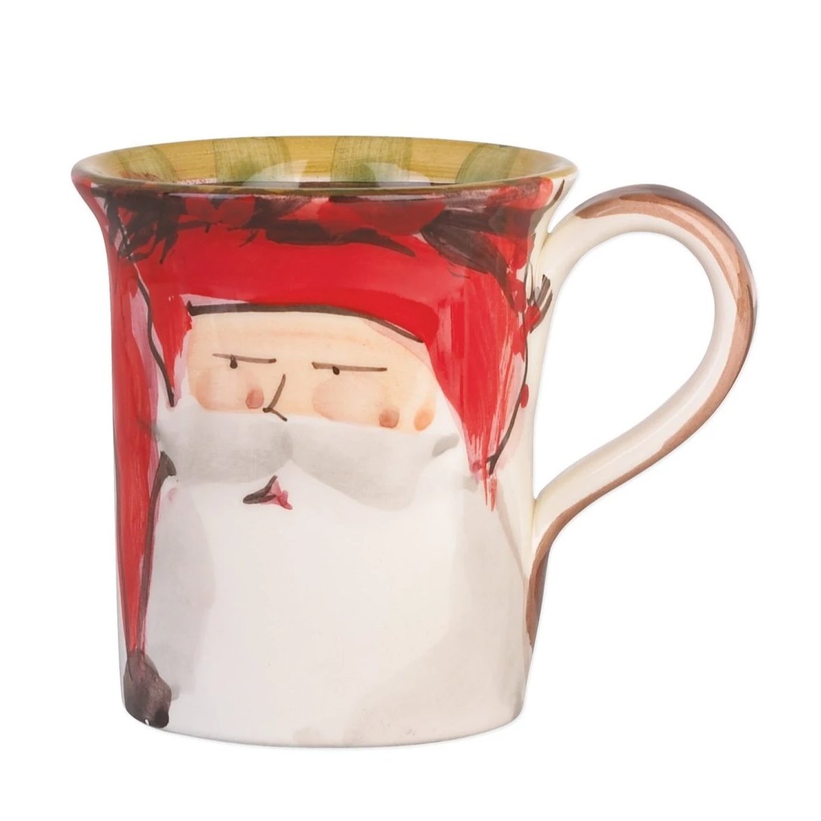 VIETRI: Old St Nick Mug 14 OZ - Red Hat - tops-selection.shop