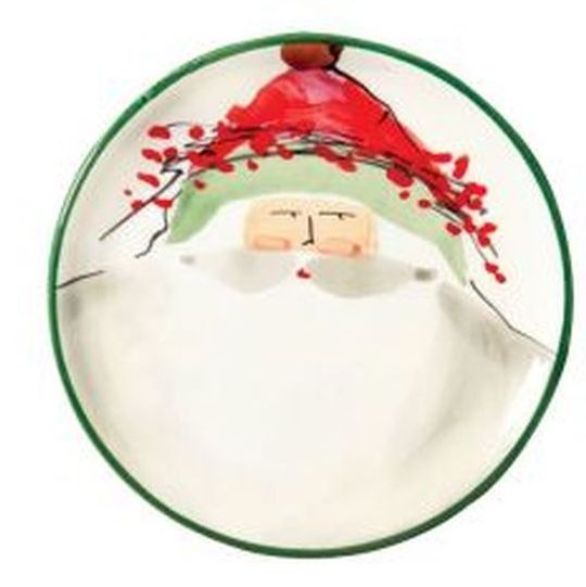 VIETRI: Old St Nick Canape Plate (Shipped assorted any of the four depicted) - tops-selection.shop