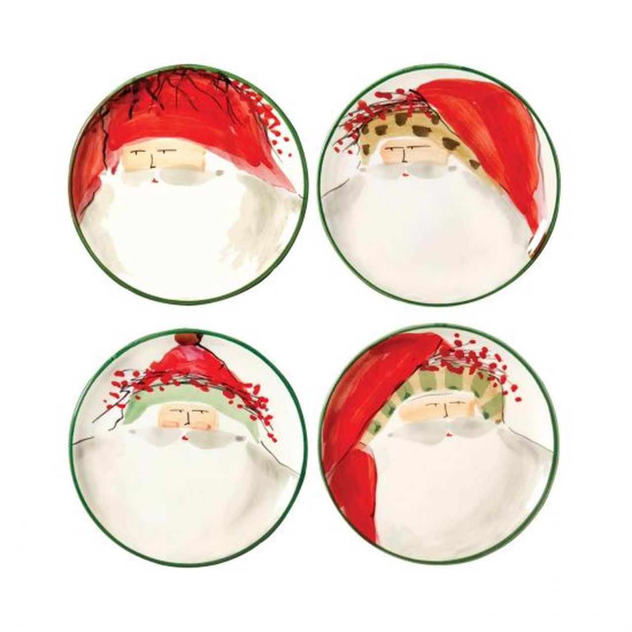 VIETRI: Old St Nick Canape Plate (Shipped assorted any of the four depicted) - tops-selection.shop