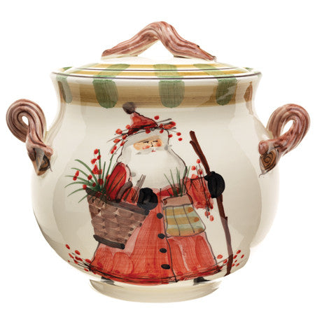 VIETRI: Old St Nick Biscotti Jar - tops-selection.shop