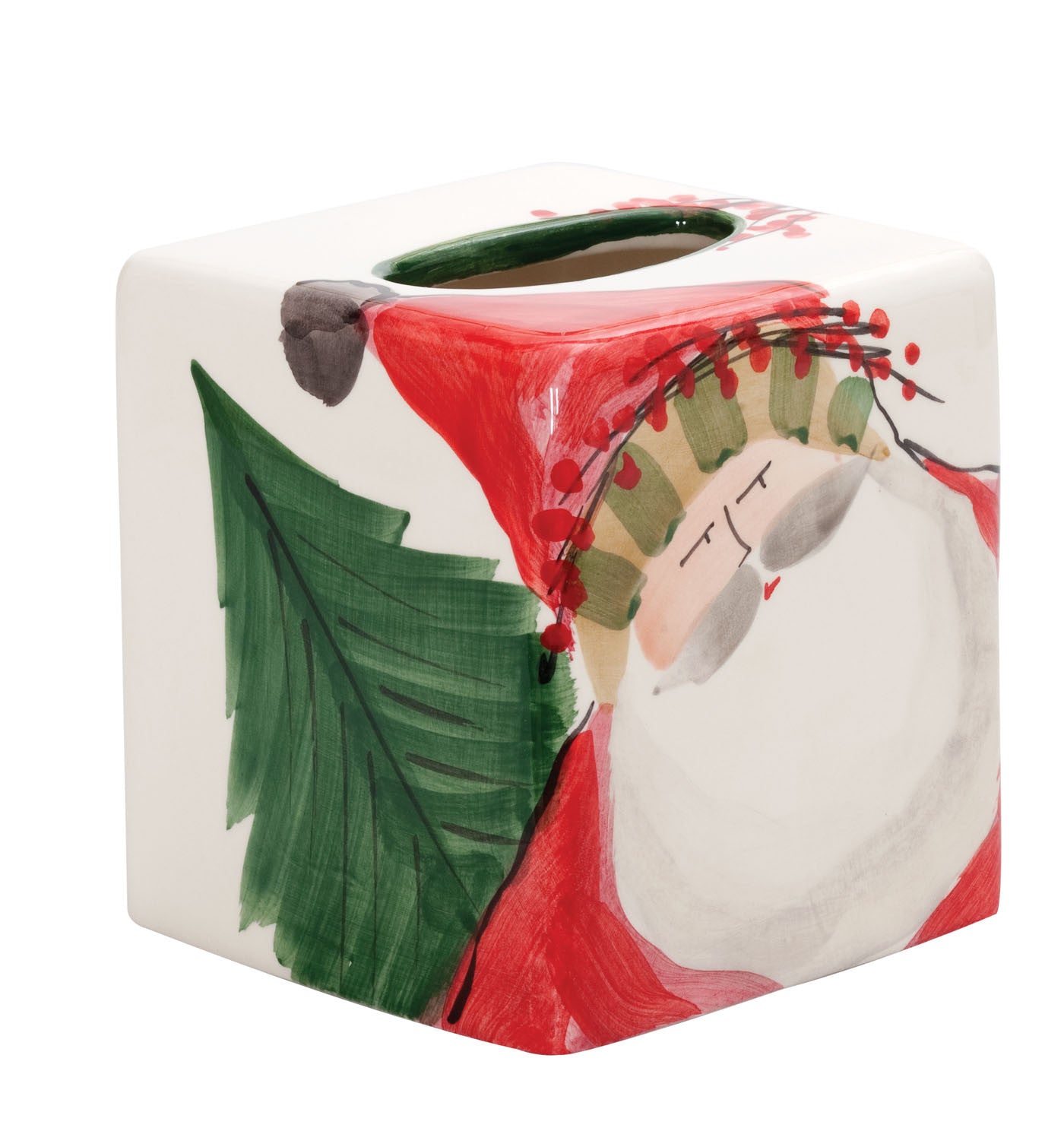 VIETRI: Old St Nick Tissue Box - tops-selection.shop