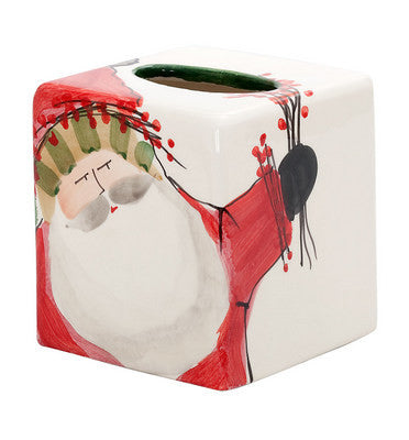 VIETRI: Old St Nick Tissue Box - tops-selection.shop