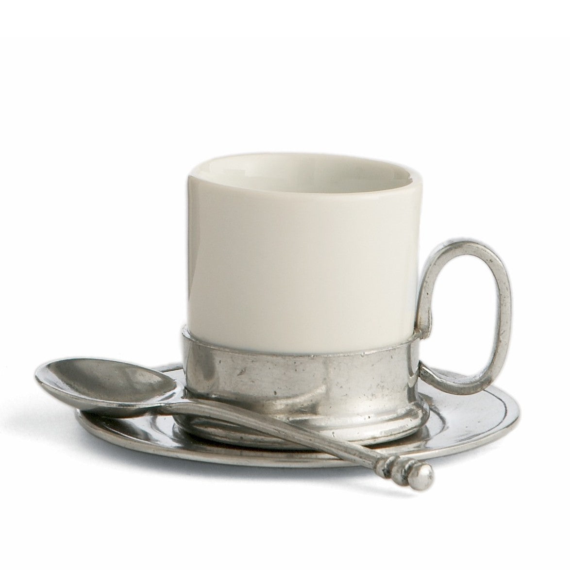 ARTE ITALICA: Tuscan Espresso Cup and Saucer with Spoon - tops-selection.shop