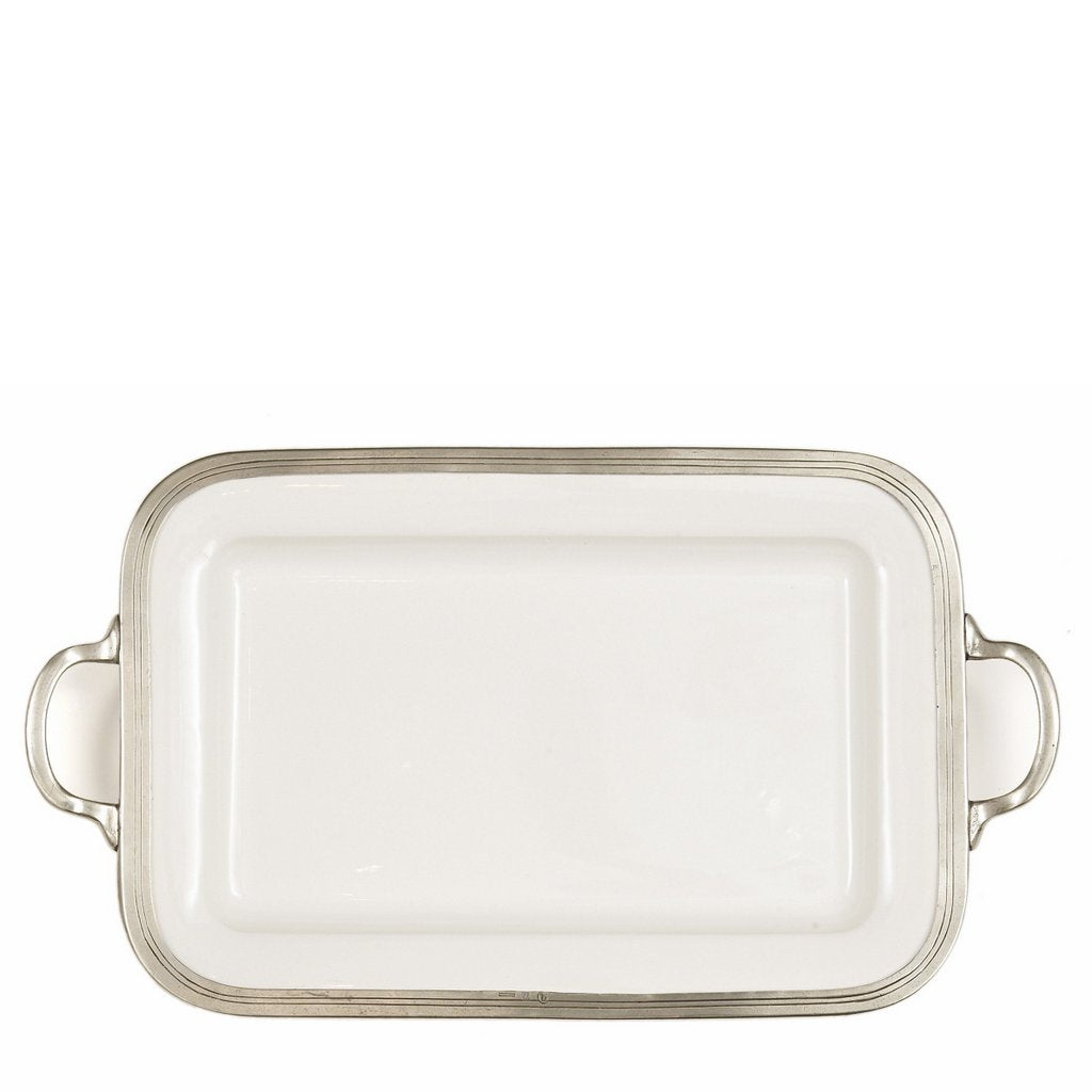ARTE ITALICA: Tuscan Rectangular Tray with Handles - tops-selection.shop