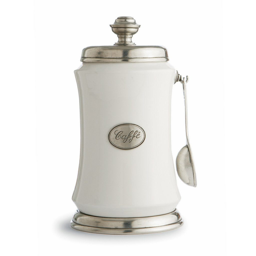 ARTE ITALICA: Tuscan Coffee Canister with Spoon - tops-selection.shop