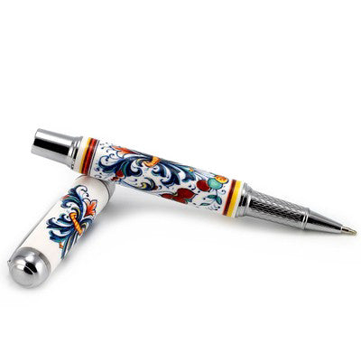 ART PEN: Artistica ROLLER BALL pen Ceramic Porcelain Ricco Deruta design - tops-selection.shop