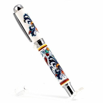 ART PEN: Artistica ROLLER BALL pen Ceramic Porcelain Ricco Deruta design - tops-selection.shop