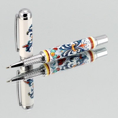 ART PEN: Artistica ROLLER BALL pen Ceramic Porcelain Ricco Deruta design - tops-selection.shop