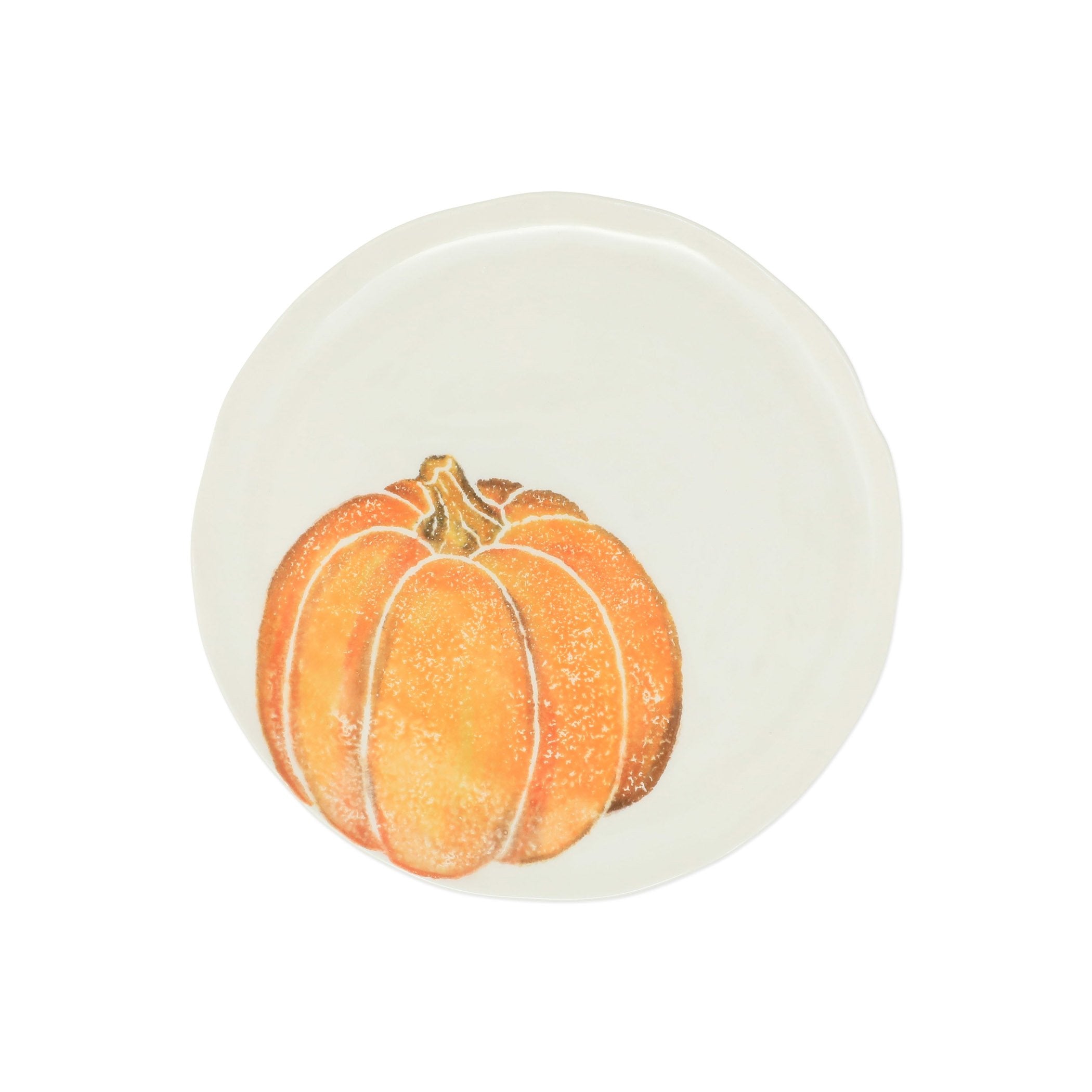 VIETRI: Pumpkins Salad Plate - Orange Small Pumpkin - tops-selection.shop