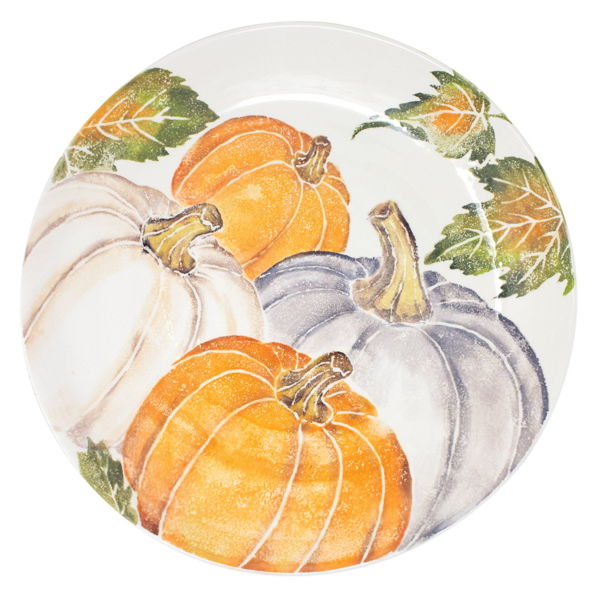 VIETRI: Pumpkins Large Serving Bowl w/ Assorted Pumpkins - tops-selection.shop