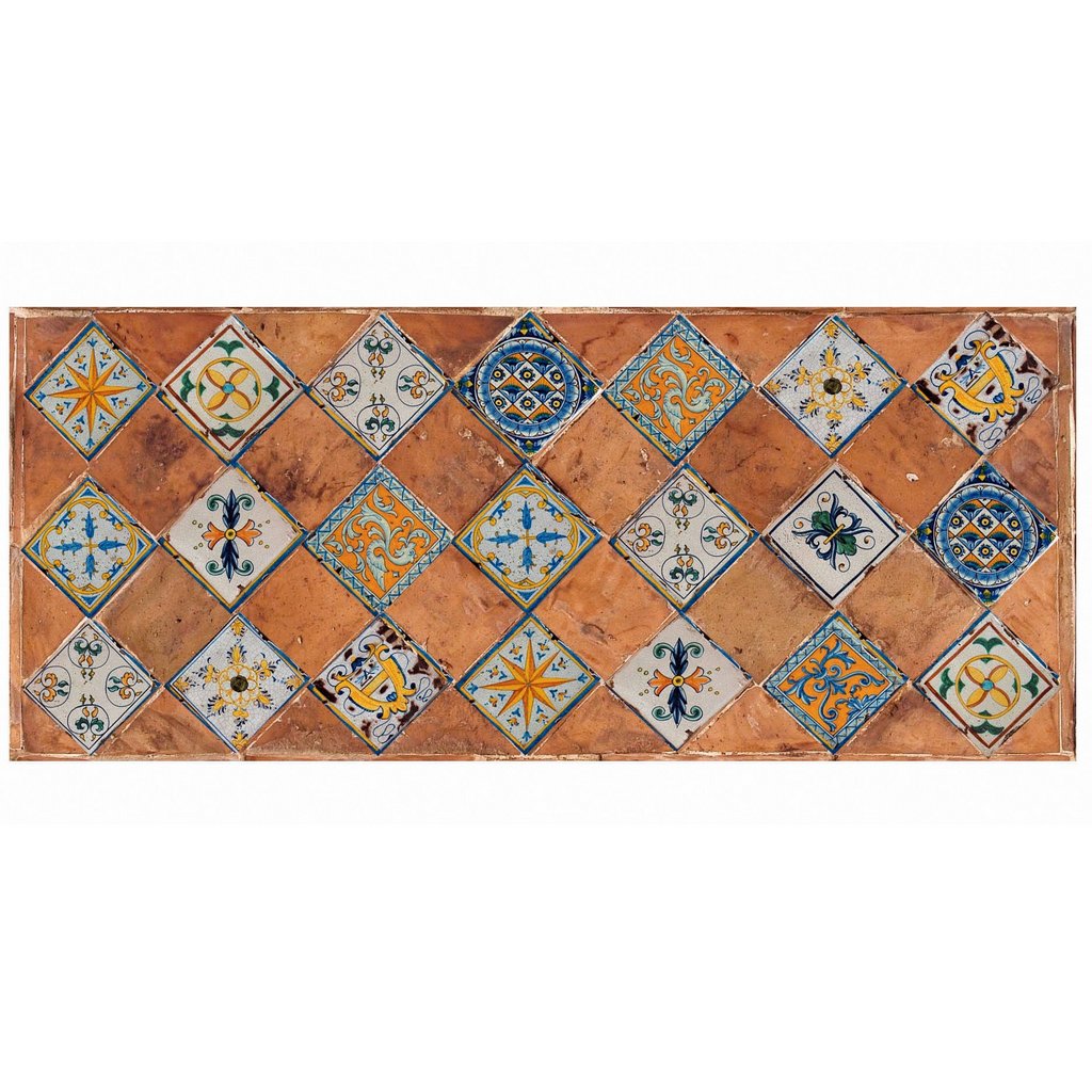 ANTICA DERUTA: WALL PANEL BACKSPLASH PATCHWORK TERRACOTTA - tops-selection.shop