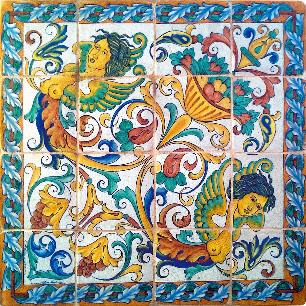 ANTICA DERUTA: WALL PANEL BACKSPLASH CORNOCOPIA - tops-selection.shop