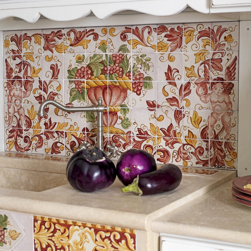ANTICA DERUTA: WALL PANEL BACKSPLASH CENTRO DI FRUTTA - tops-selection.shop