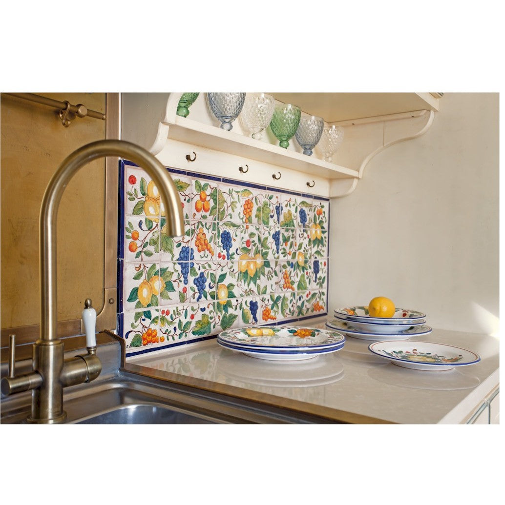 ANTICA DERUTA: WALL PANEL BACKSPLASH MEDITERRANEAN FRUITS - tops-selection.shop