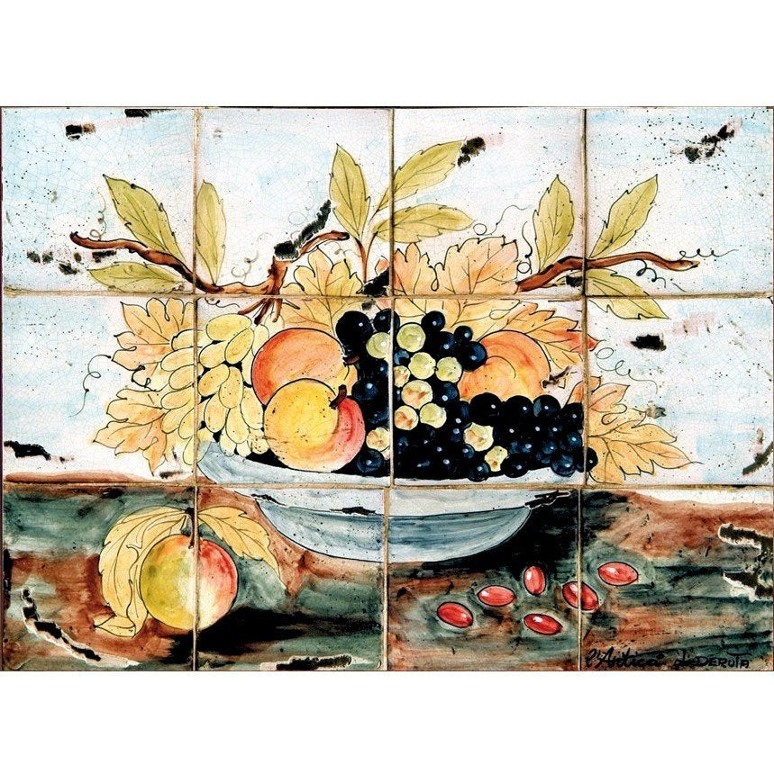 ANTICA DERUTA: WALL PANEL BACKSPLASH UVA NERA - tops-selection.shop