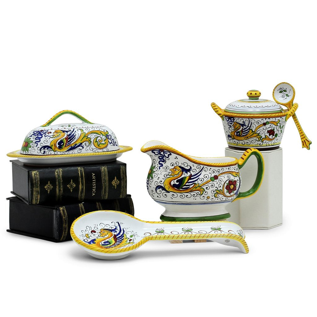 RAFFAELLESCO: Bundle with Butter Dish + Sauce Boat + Parmesan Bowl + Spoon Rest - tops-selection.shop