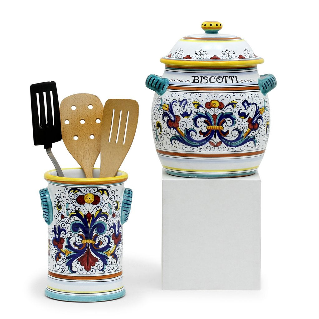 RICCO DERUTA: Bundle with Utensil Holder + Biscotti Jar - tops-selection.shop