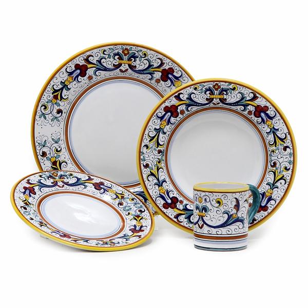 RICCO DERUTA DELUXE: 4 Pieces Place Setting - White center - tops-selection.shop