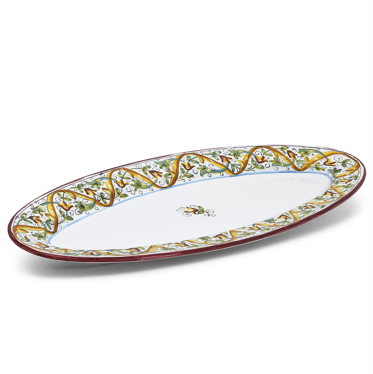 DERUTA PRIMAVERA: Fish/Hors d'Oeuvres Oval Narrow Platter - tops-selection.shop