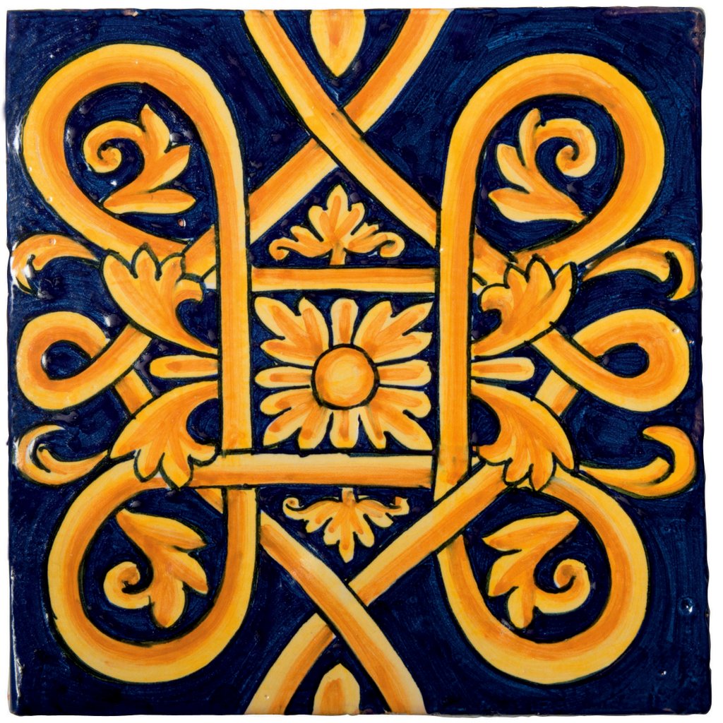 ANTICA DERUTA: Hand Painted Ceramic Authentic Deruta Tile - tops-selection.shop