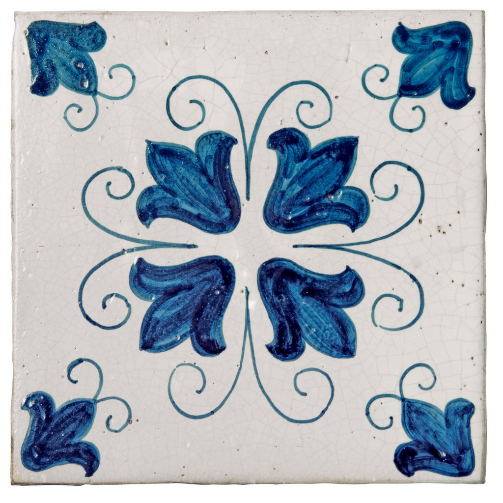 ANTICA DERUTA: Hand Painted Ceramic Authentic Deruta Tile - tops-selection.shop