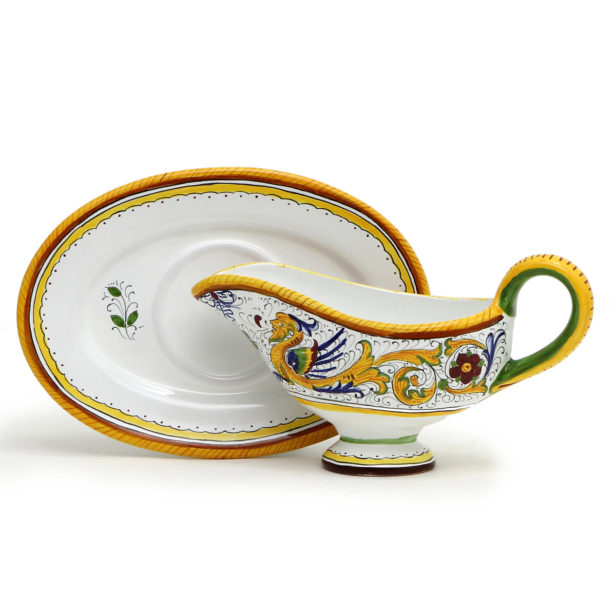 RAFFAELLESCO DELUXE: Gravy Sauce Boat with Tray - tops-selection.shop