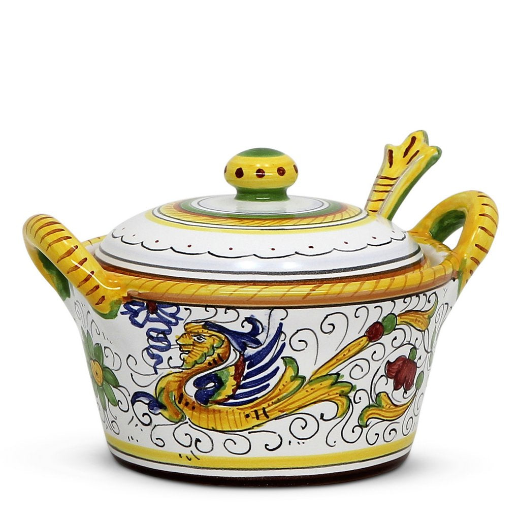 RAFFAELLESCO DELUXE: Covered Parmesan Cheese Bowl with Spoon - tops-selection.shop