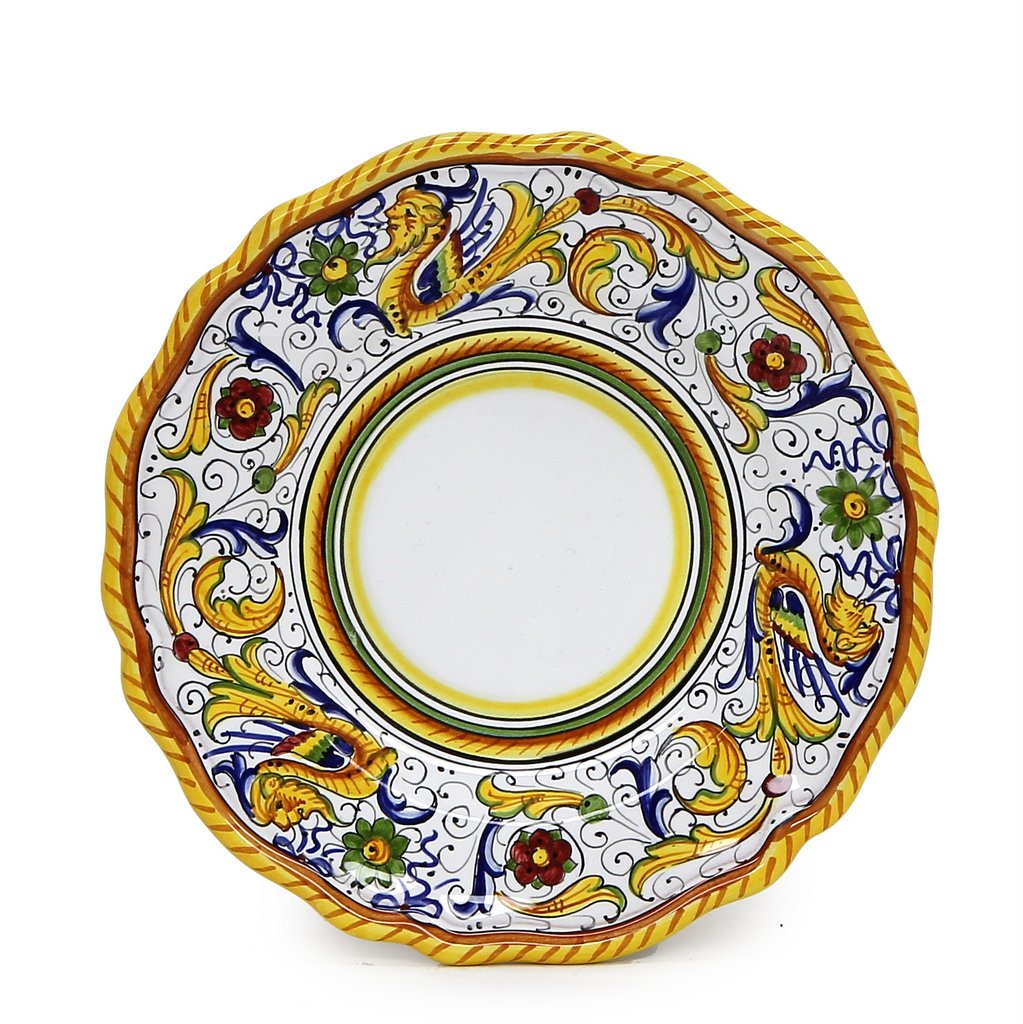 RAFFAELLESCO: Salad Plate - White Center - tops-selection.shop