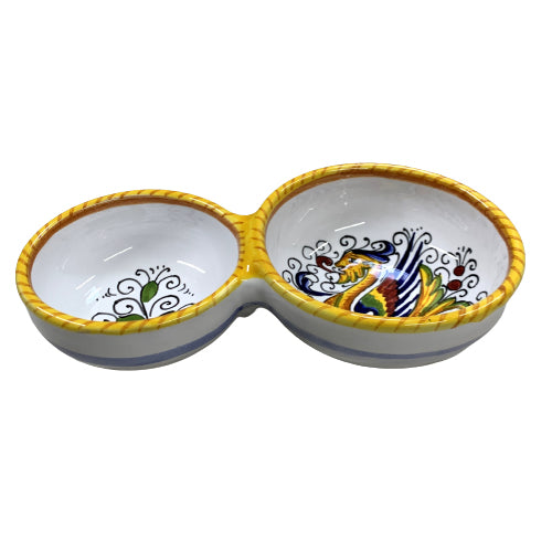 RAFFAELLESCO: Olive Dish Bowl - Relish and Condiments divided bowl [R] - tops-selection.shop