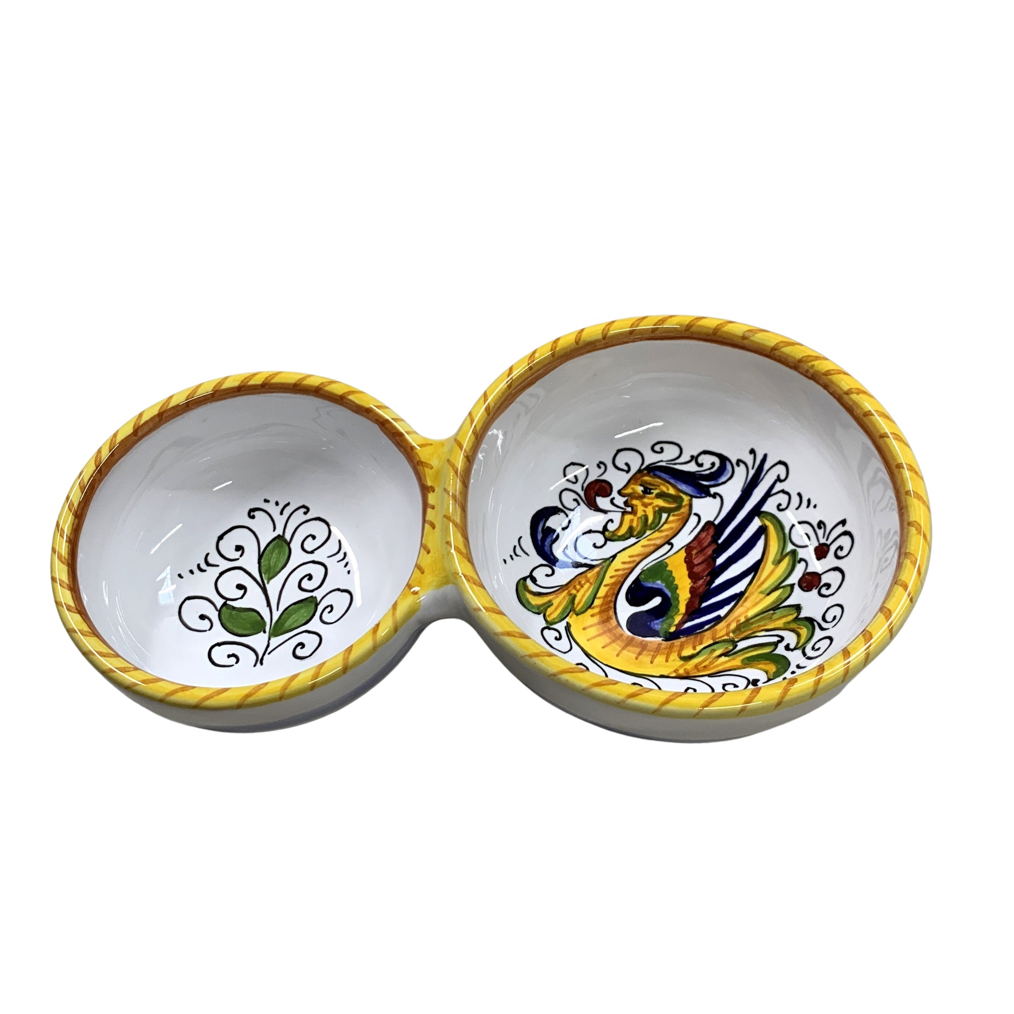 RAFFAELLESCO: Olive Dish Bowl - Relish and Condiments divided bowl [R] - tops-selection.shop