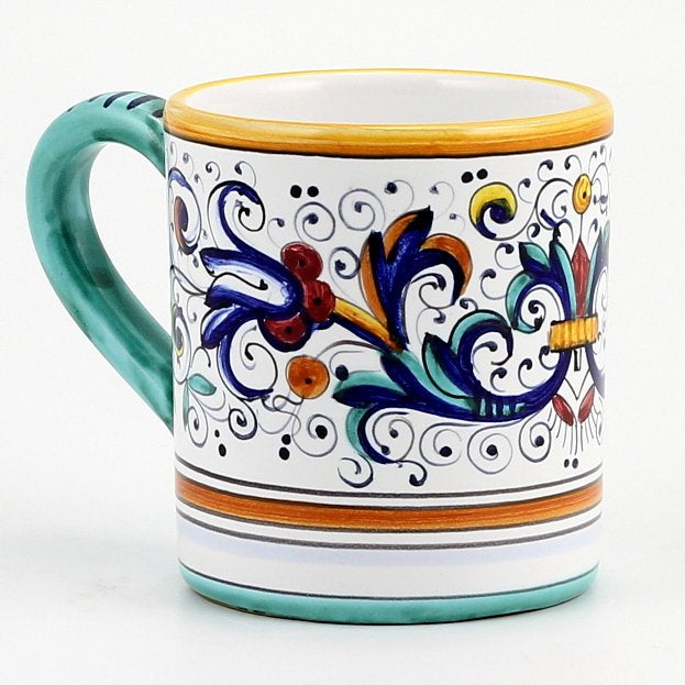 GIFT BOX: DeLuxe Glossy Red Gift Box with Two Mugs and One Ricco Deruta Candle - tops-selection.shop