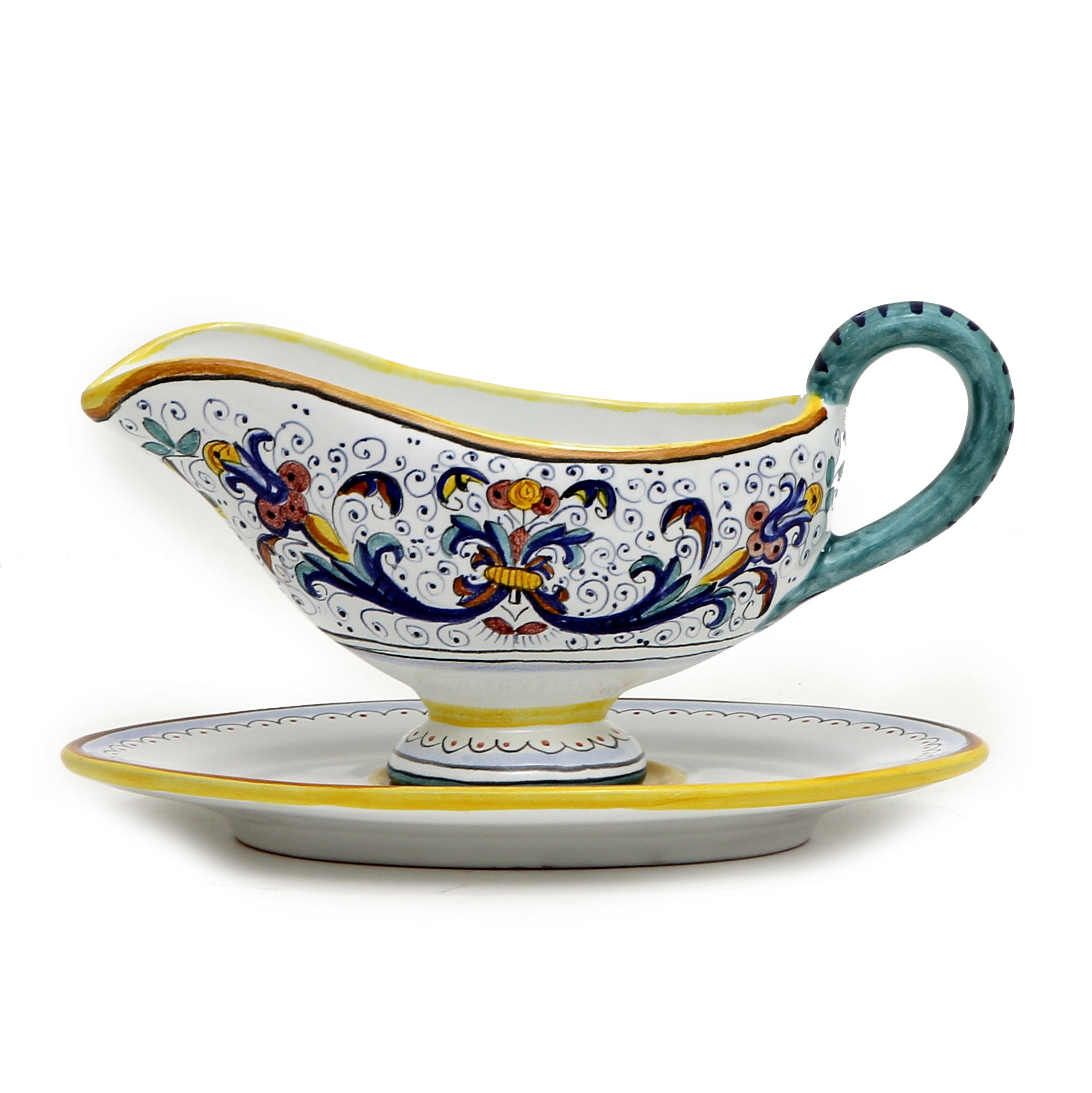RICCO DERUTA DELUXE: Gravy Sauce Boat with Tray - tops-selection.shop