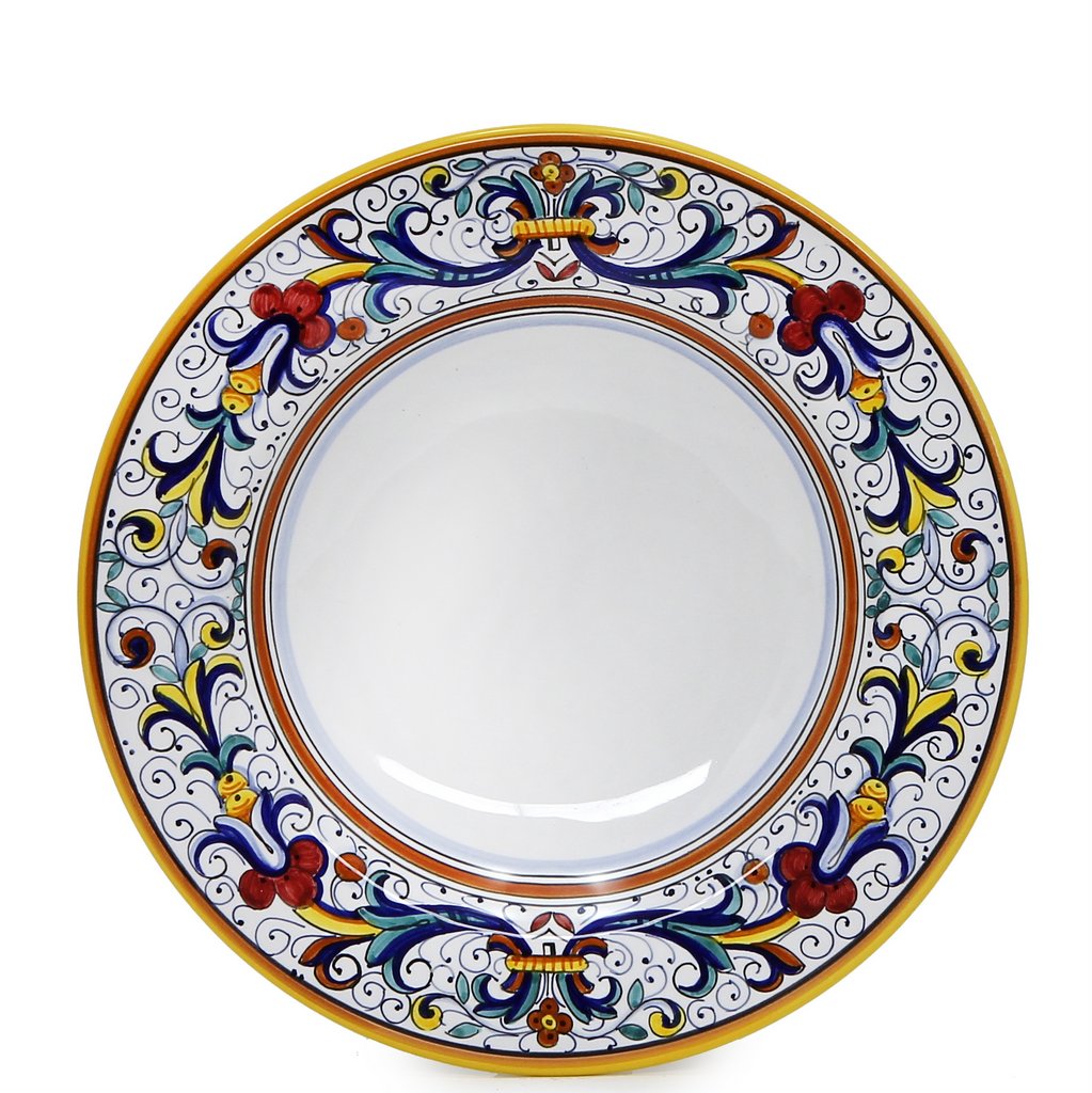 RICCO DERUTA: Rim Pasta Soup Bowl - White Center - tops-selection.shop