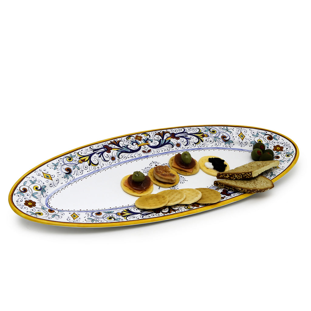 RICCO DERUTA DELUXE: Fish/Hors d&#39;Oeuvres Oval Narrow Platter - tops-selection.shop