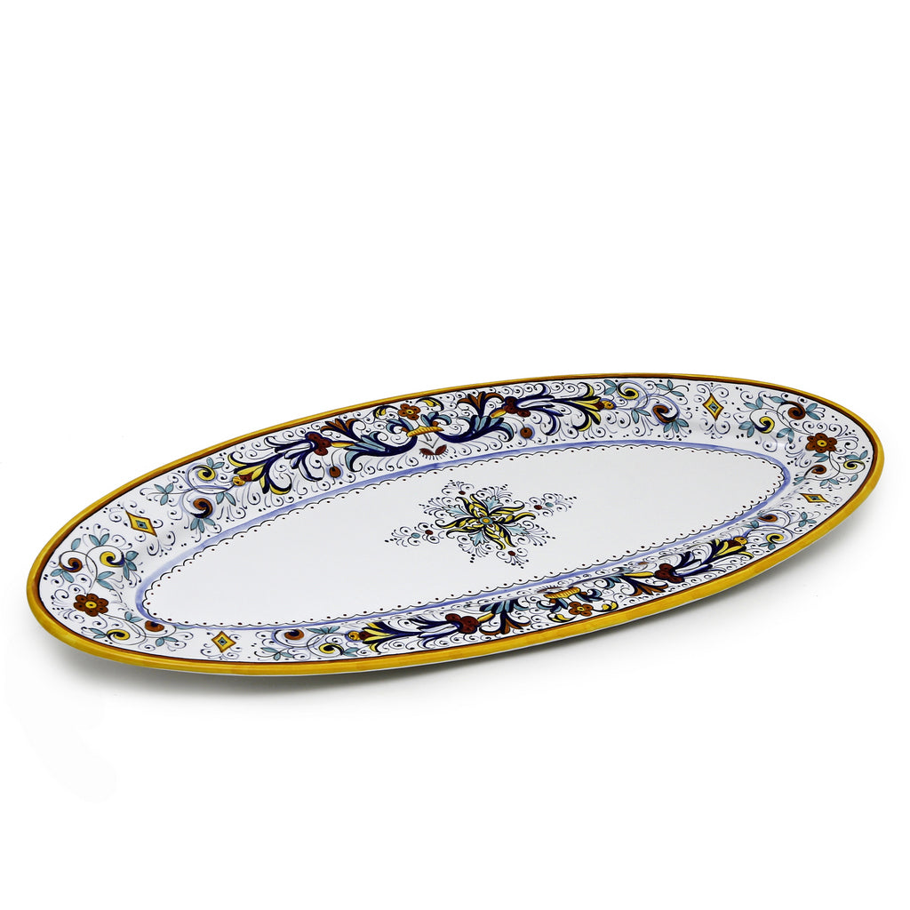 RICCO DERUTA DELUXE: Fish/Hors d'Oeuvres Oval Narrow Platter - tops-selection.shop