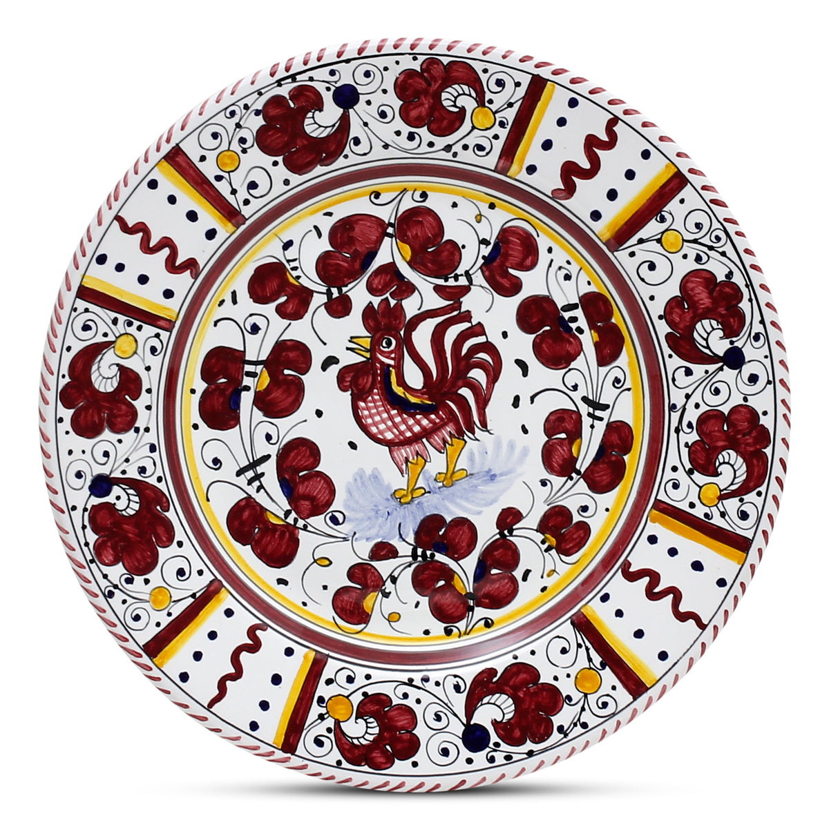 ORVIETO RED ROOSTER: 4 Pieces Place Setting - tops-selection.shop