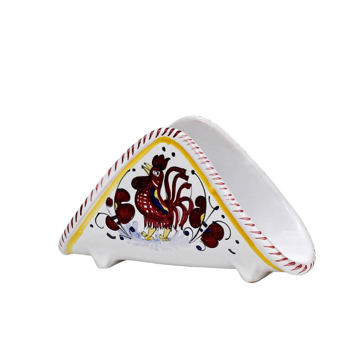 ORVIETO RED ROOSTER: Napkin Holder - tops-selection.shop