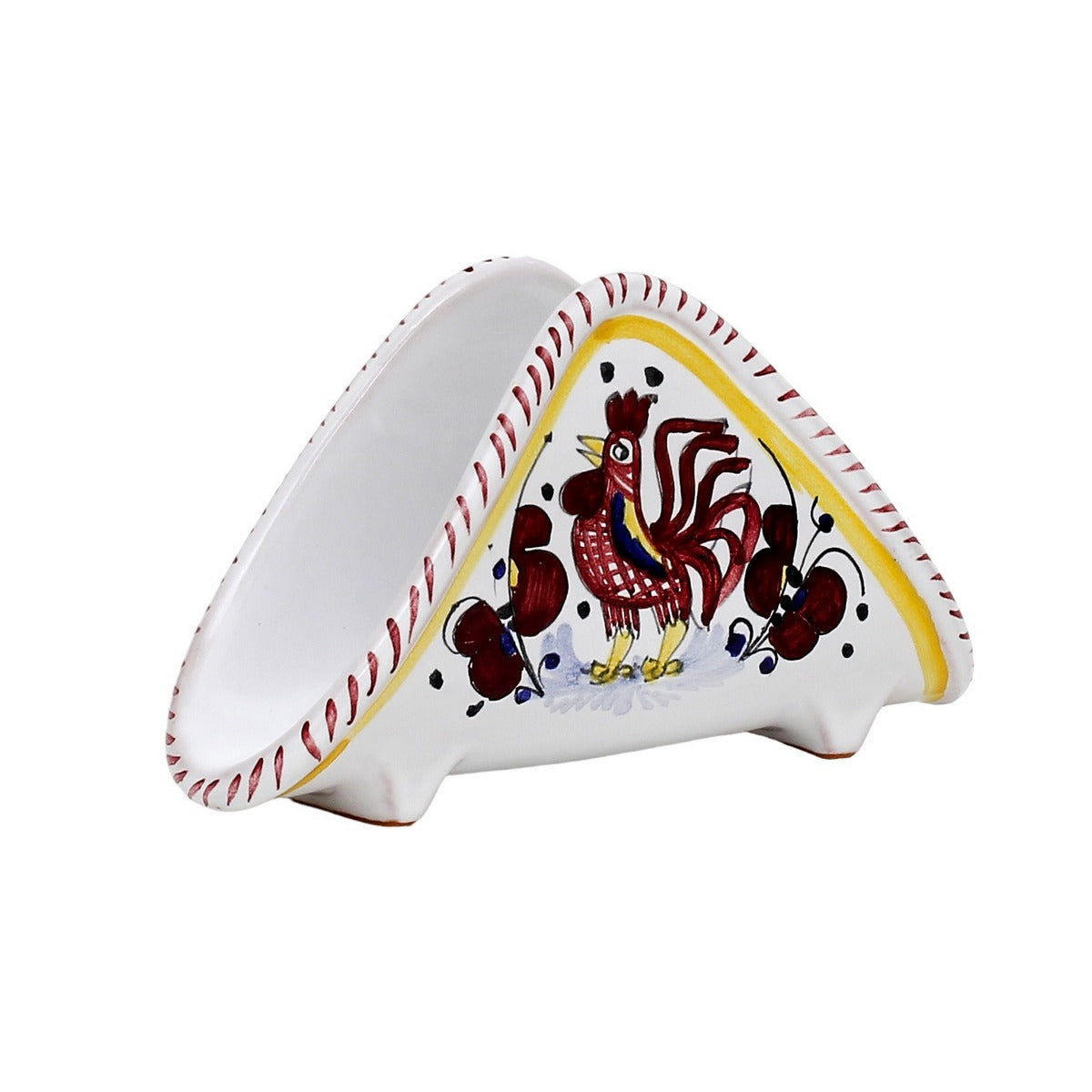 ORVIETO RED ROOSTER: Napkin Holder - tops-selection.shop