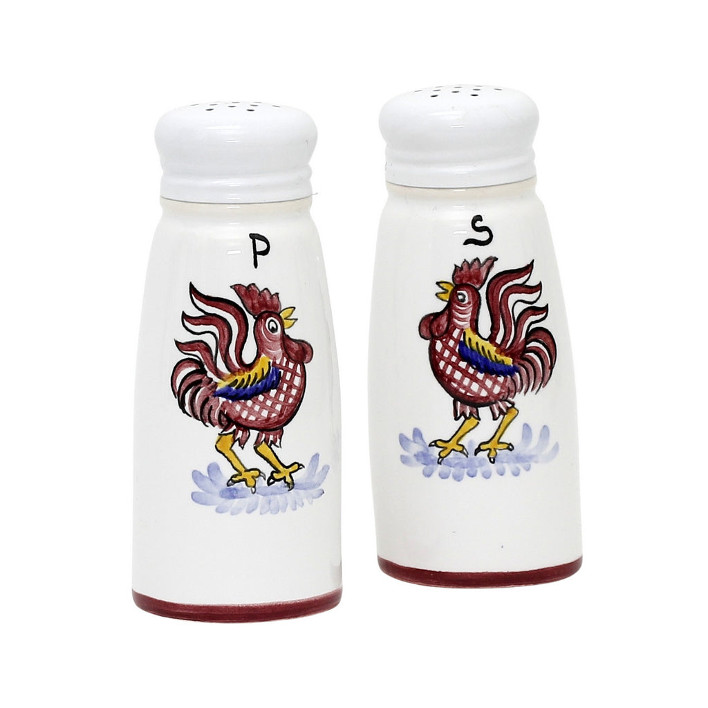 ORVIETO RED ROOSTER: Salt and Pepper Shakers - tops-selection.shop