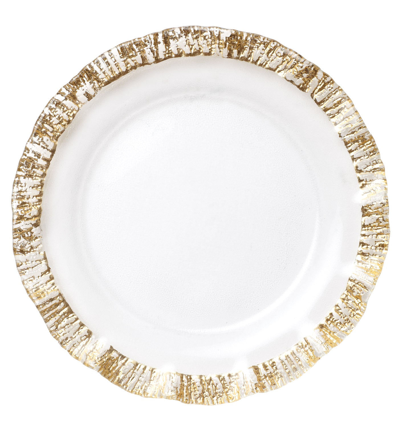 VIETRI: Rufolo Glass Gold Service Plate Charger - tops-selection.shop