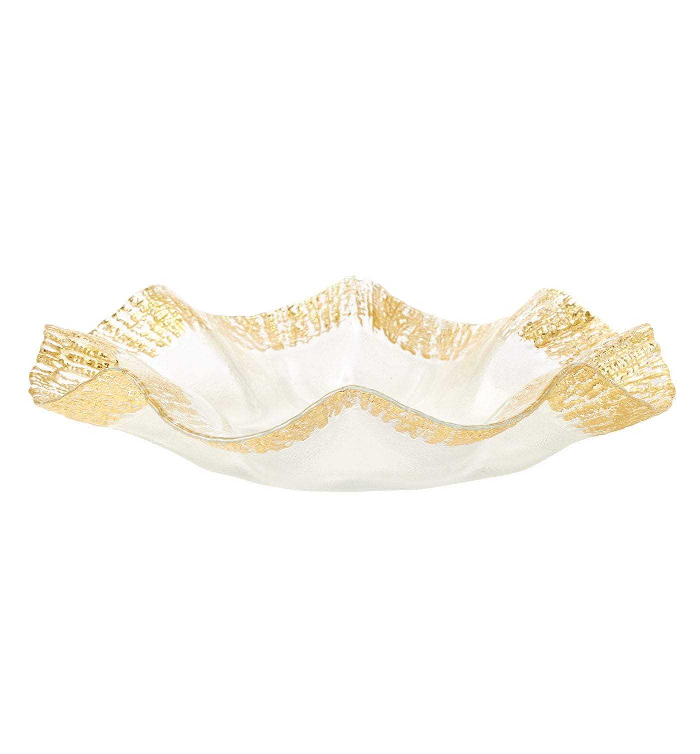 VIETRI: Rufolo Glass Gold Platter - tops-selection.shop