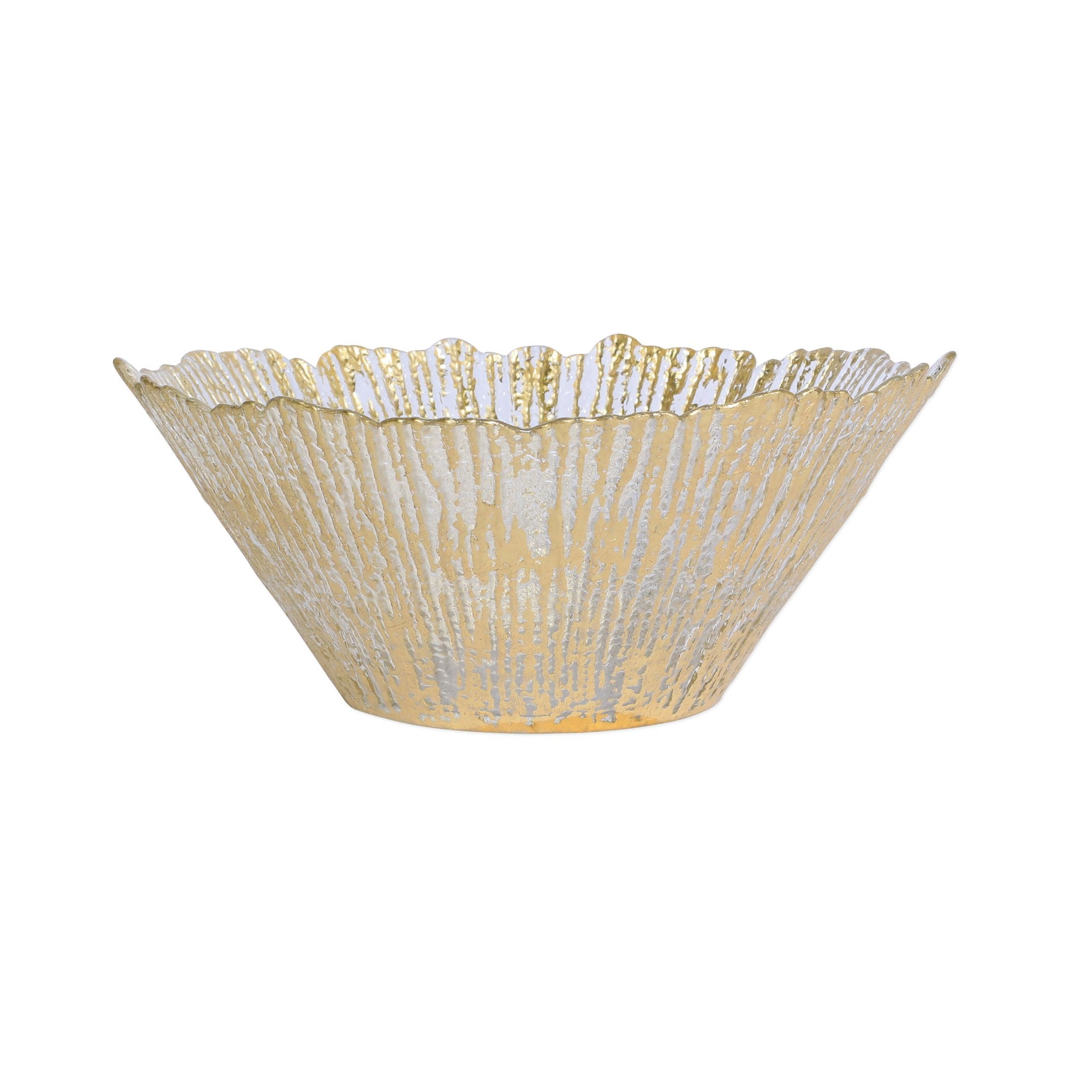 VIETRI: Rufolo Glass Gold Large Deep Bowl - tops-selection.shop