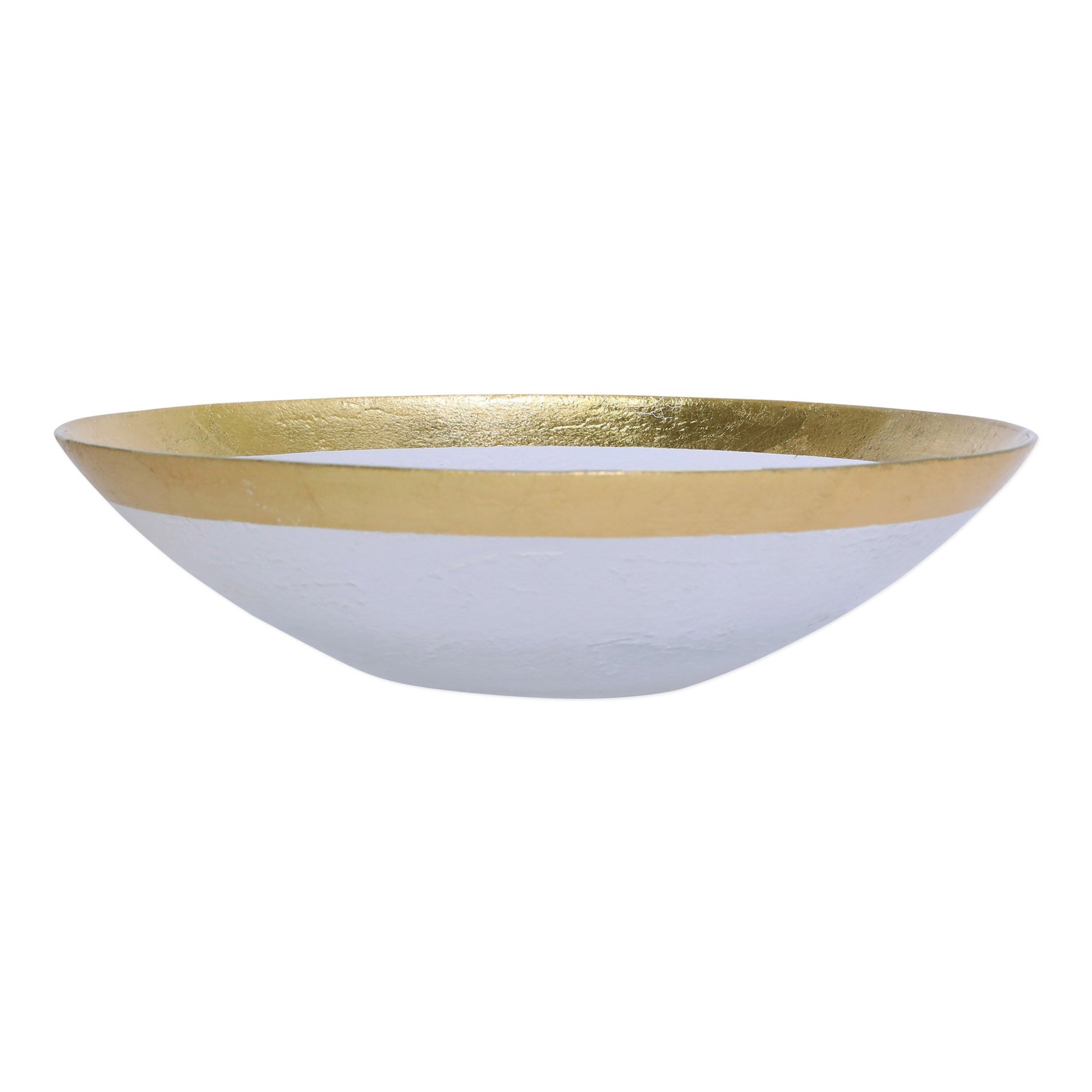 VIETRI: Rufolo Glass Gold Organic Large Bowl - tops-selection.shop